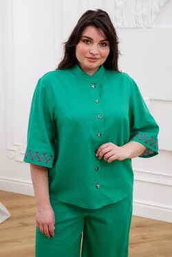 Блуза "Тільда з вишивкою" зелений