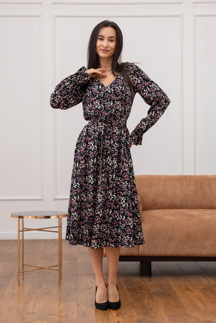 Сукня "Джесі" чорний з рожевим