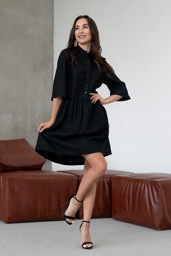 Сукня "Тільда-міні з вишивкою" чорний