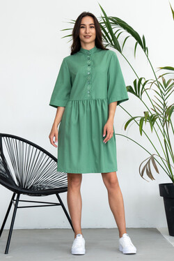 Сукня "Тільда-міні з вишивкою" світло-зелений