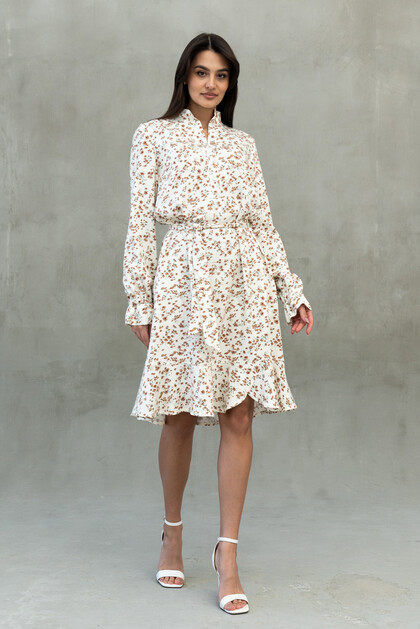 Сукня "Флорет-міді" молоко принт