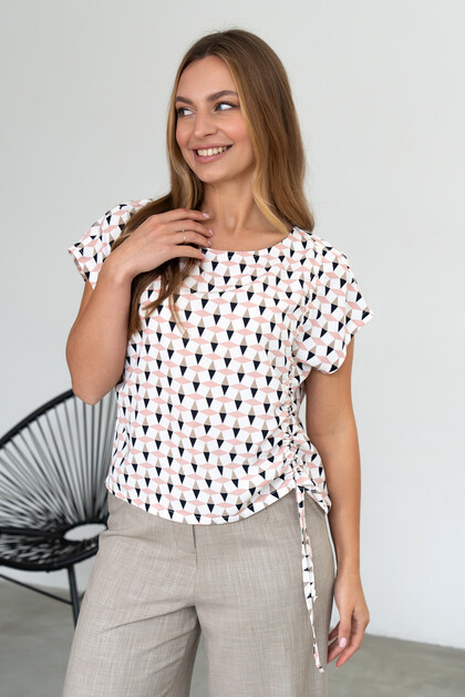 Блуза "Ліче" білий принт